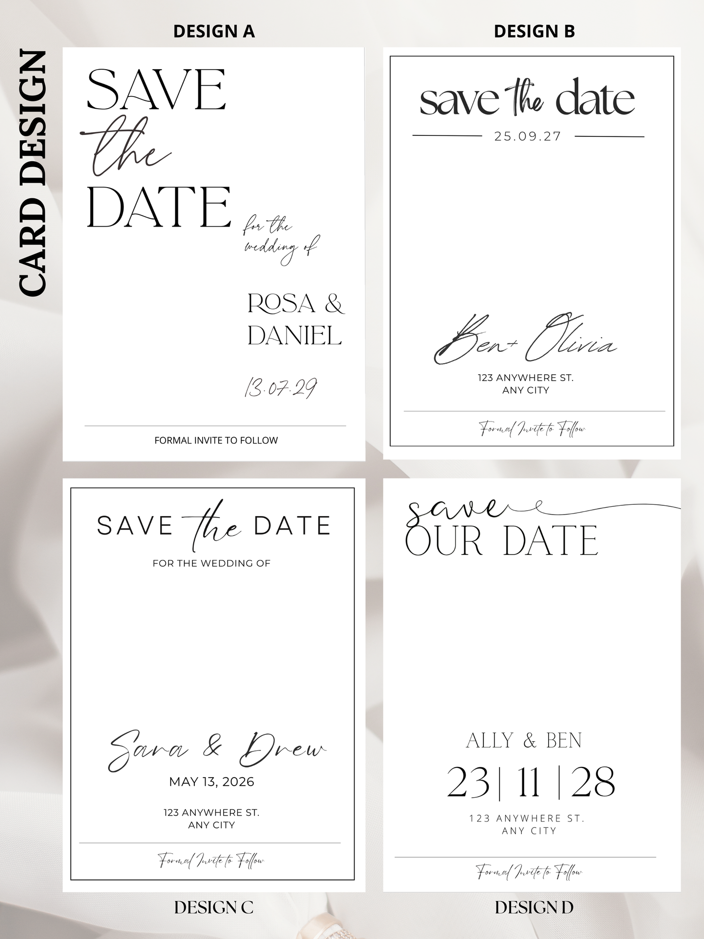Save the Date Magnet + Card Set