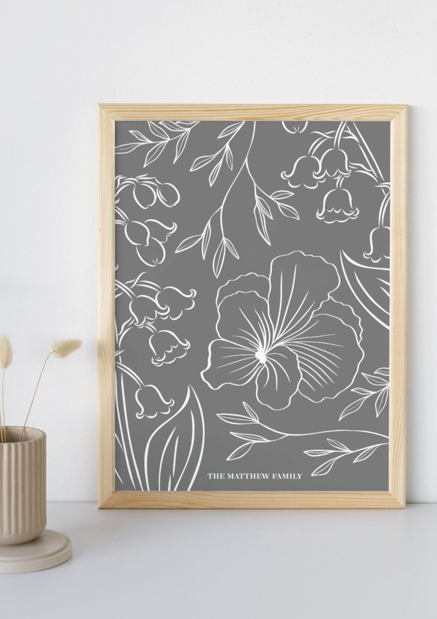 Family Birth Flower Mural Print