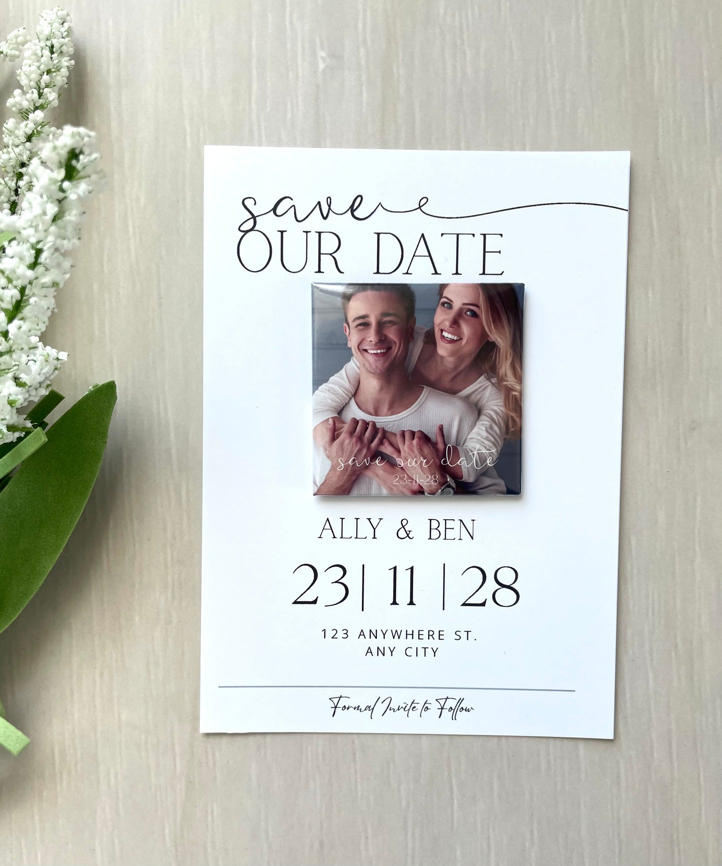 Save the Date Magnet + Card Set