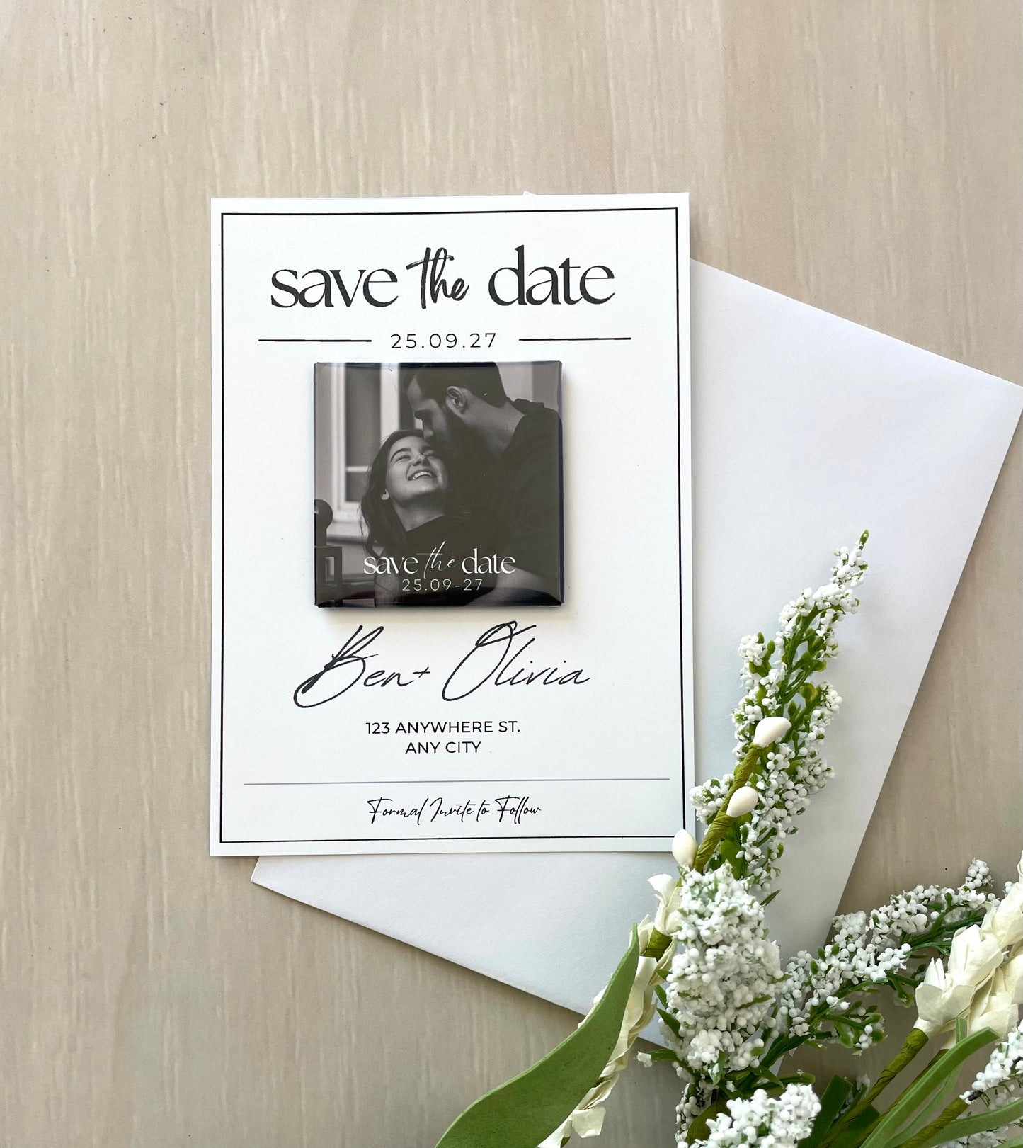 Save the Date Magnet + Card Set