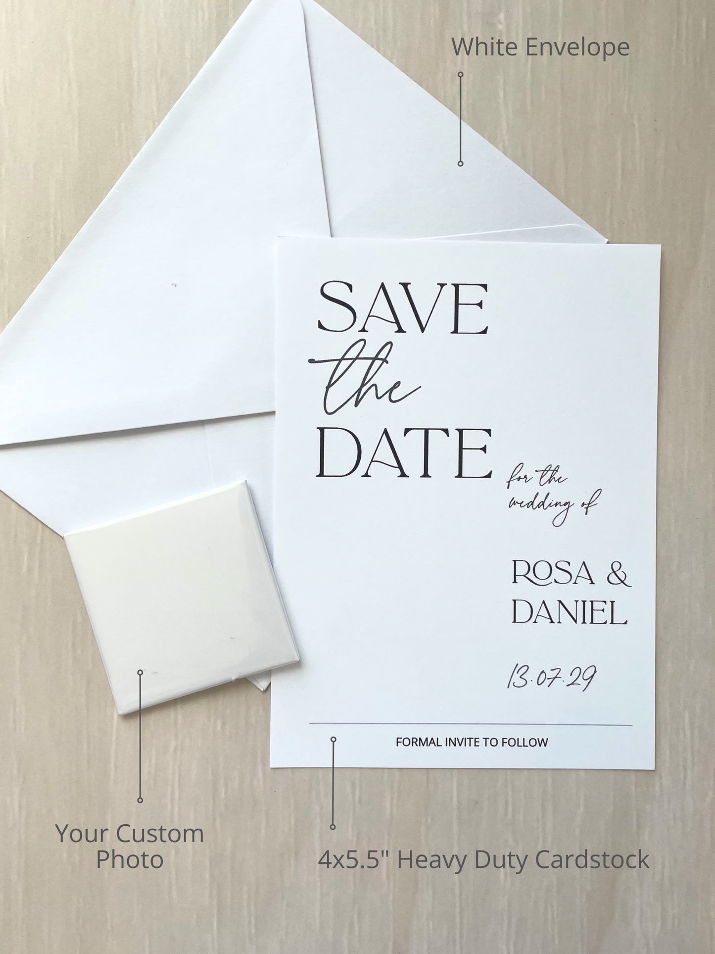 Save the Date Magnet + Card Set