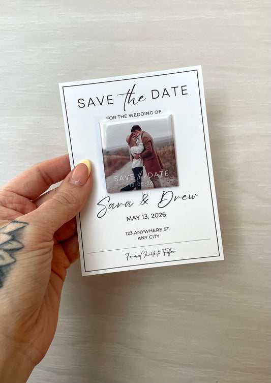 Save the Date Magnet + Card Set