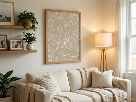 Family Birth Flower Mural Print